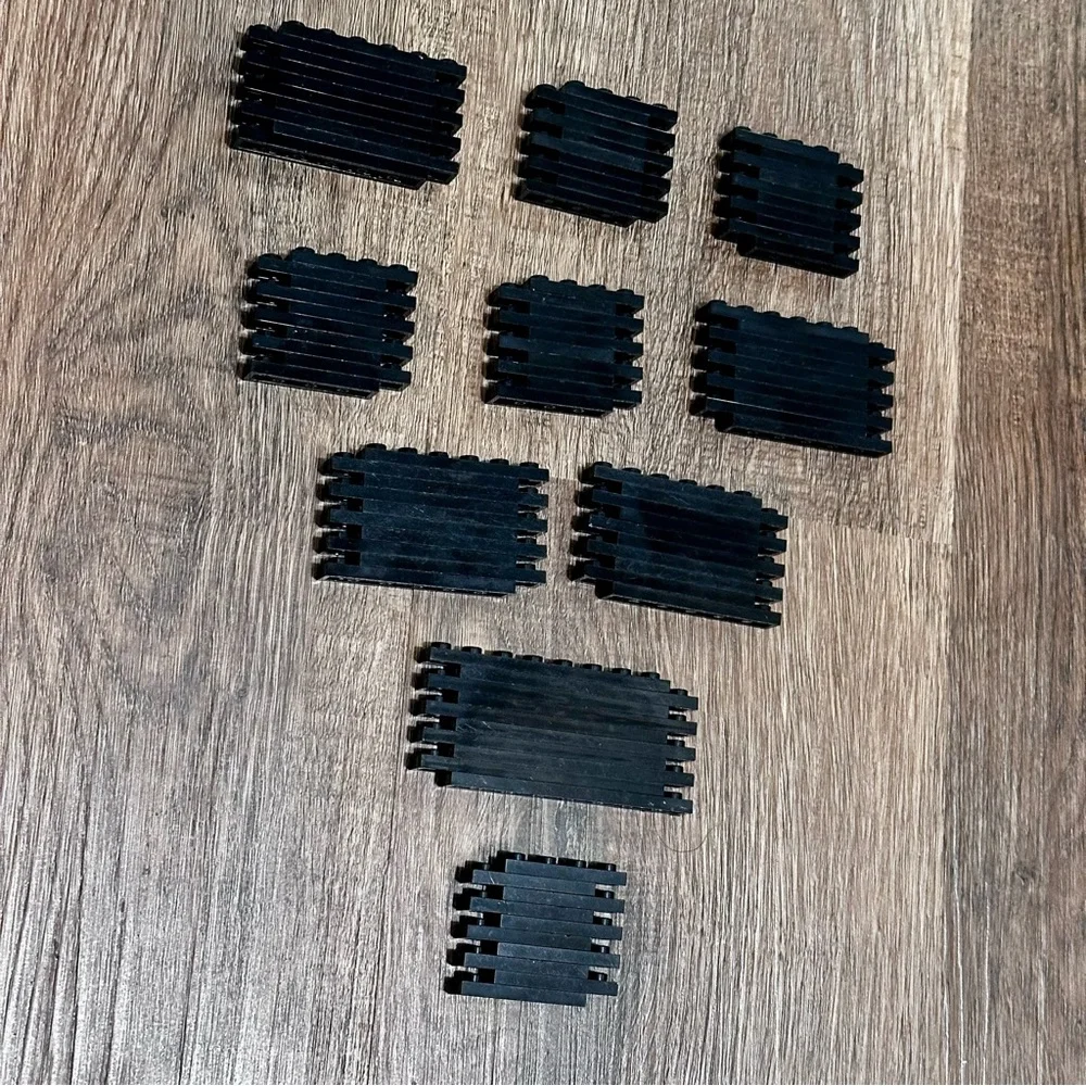 BULK LEGO - 100 Lego Black Building Blocks Collection 1x4, 1x6 & 1x8 Bricks